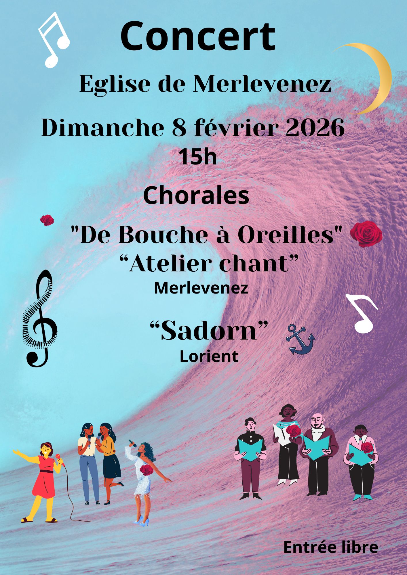 Concert le 8 février 2026 église de Merlevenez
